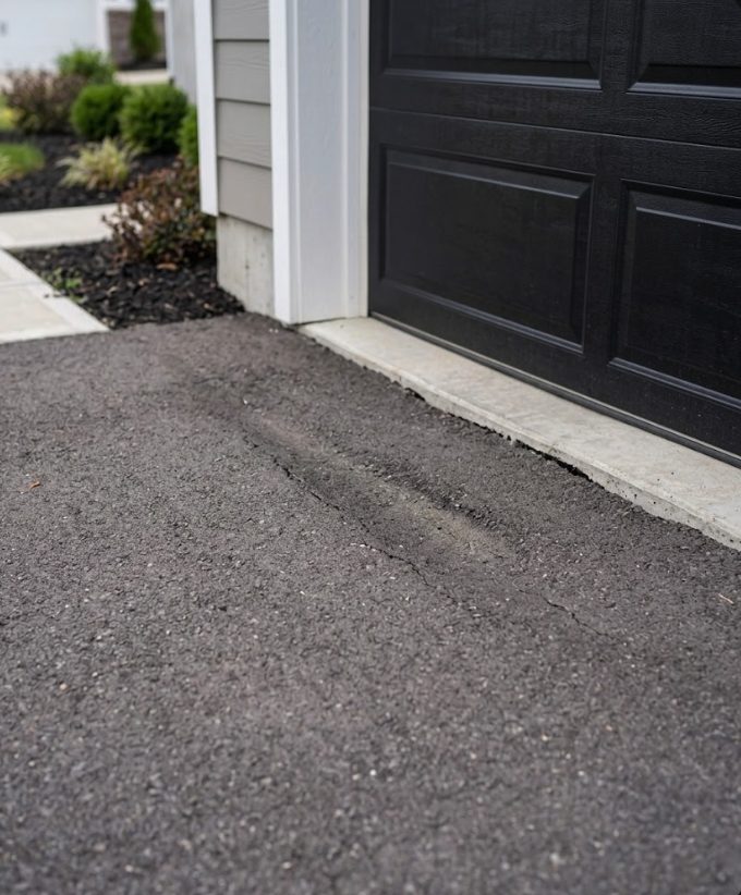 Driveway near garage